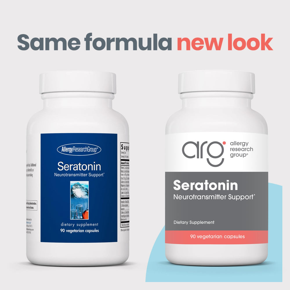 Allergy Research Group Seratonin capsules for daily mood and restful sleep.