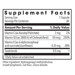 Allergy Research Group Super D3 bottle label close-up with nutrients and gluten-free promise.