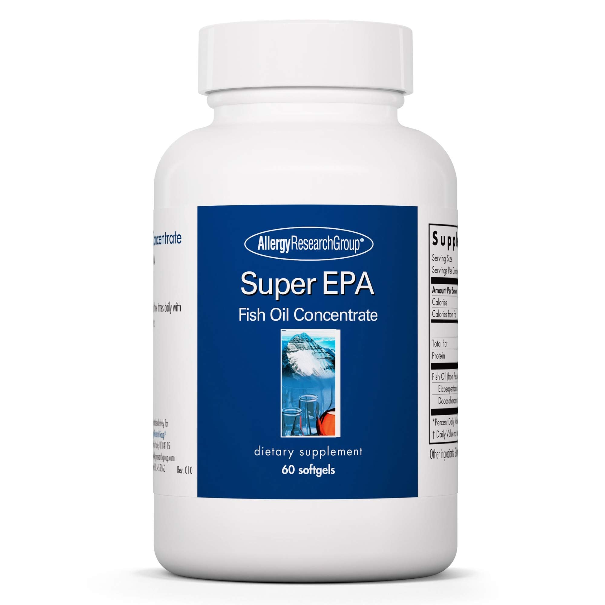 Allergy Research Group Super EPA bottle front showing pure omega-3 source for daily support