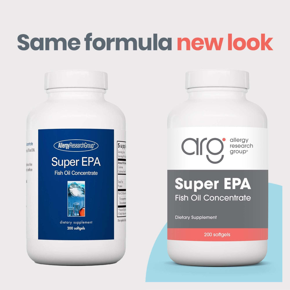 Allergy Research Group Super EPA softgels being poured for easy daily dosing