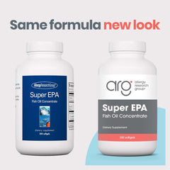 Allergy Research Group Super EPA softgels being poured for easy daily dosing