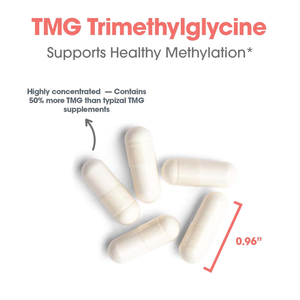 Allergy Research Group TMG bottle with glass shows easy daily use.