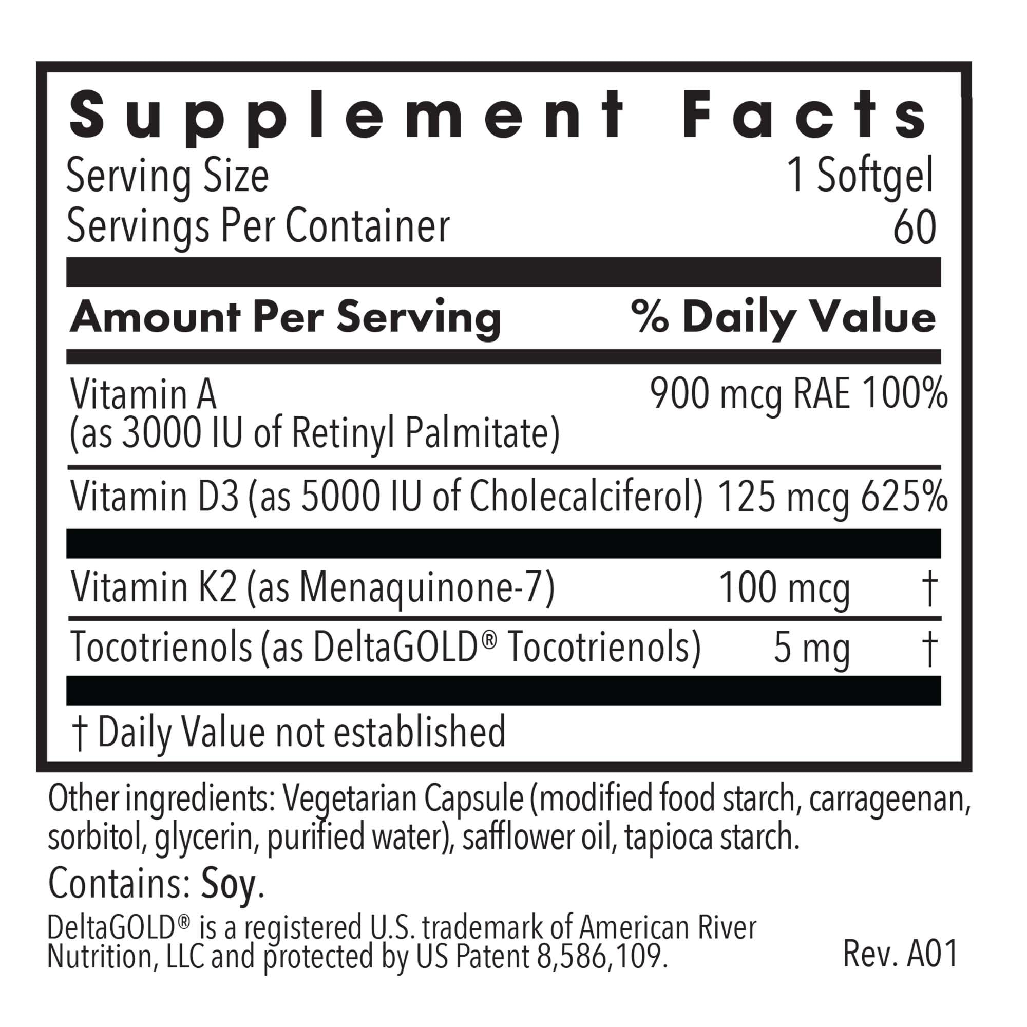 Allergy Research Group veggie softgels package emphasizes vegetarian-friendly D3-K2 blend