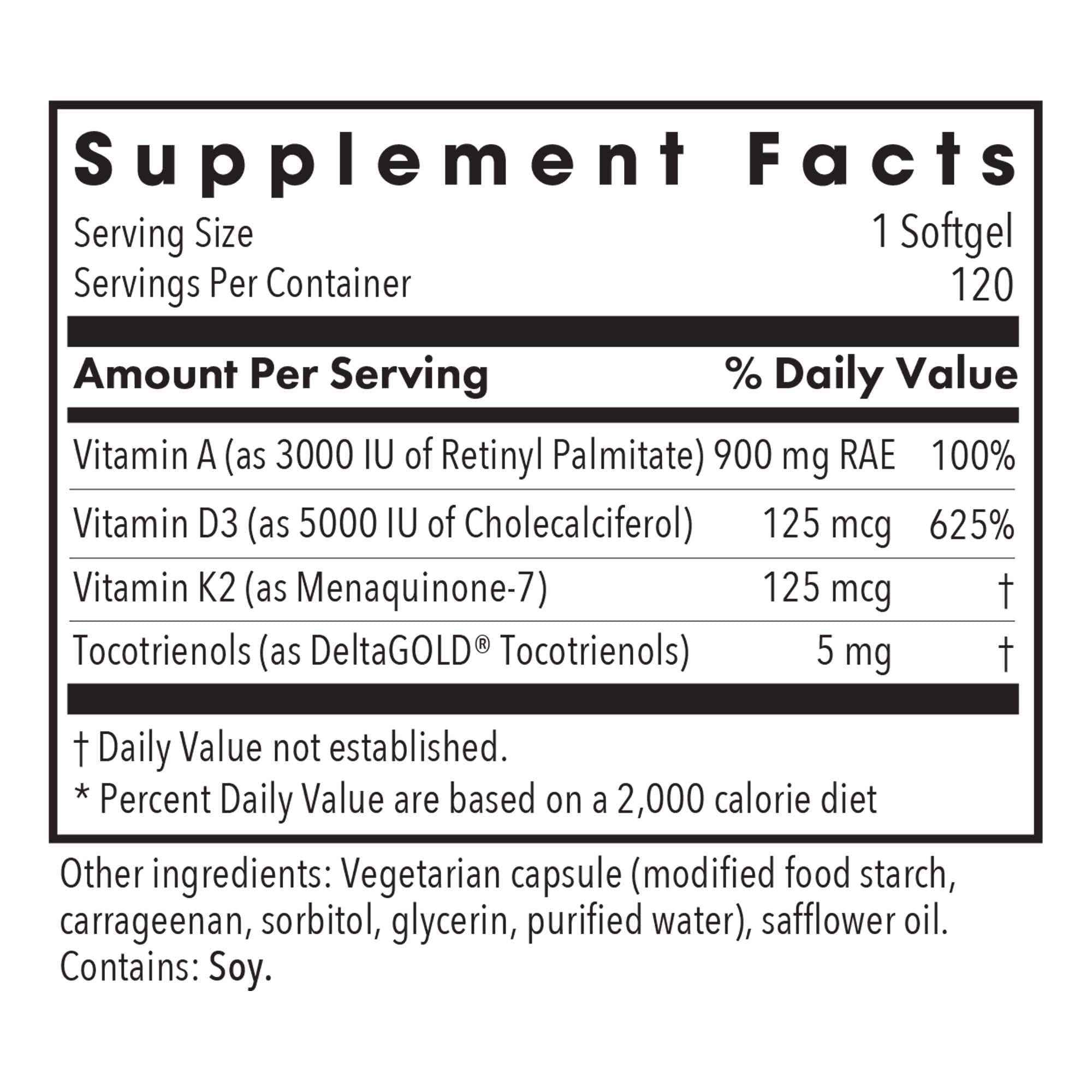 Allergy Research Group vitamin D3 Complete label showing balanced formula