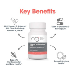 Allergy Research Group vitamin D3 Complete veggie softgels vegetarian-friendly