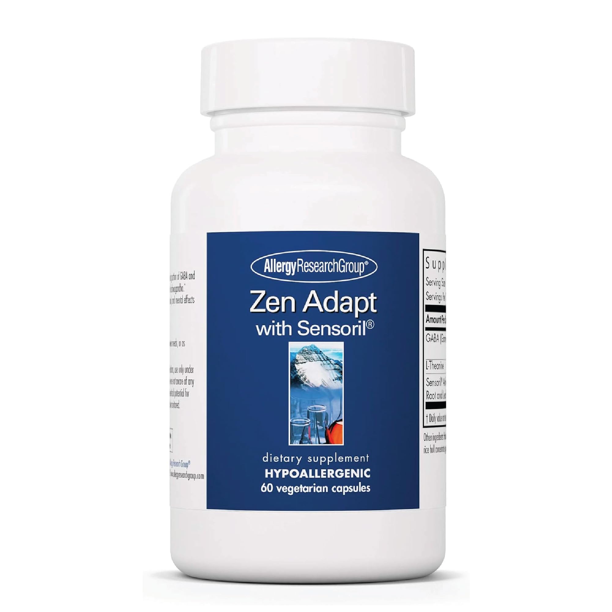 Allergy Research Group Zen Adapt bottle with stress support capsules