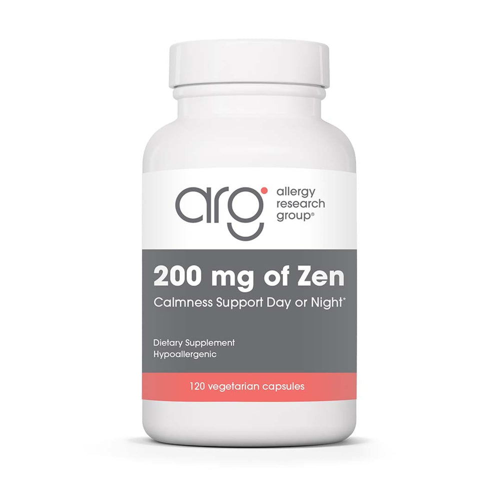 Allergy Research Group Zen bottle front displaying calm support.