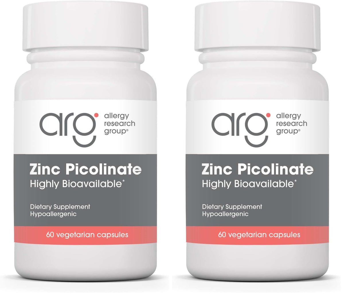 Allergy Research Group zinc picolinate capsules in bottle for daily support