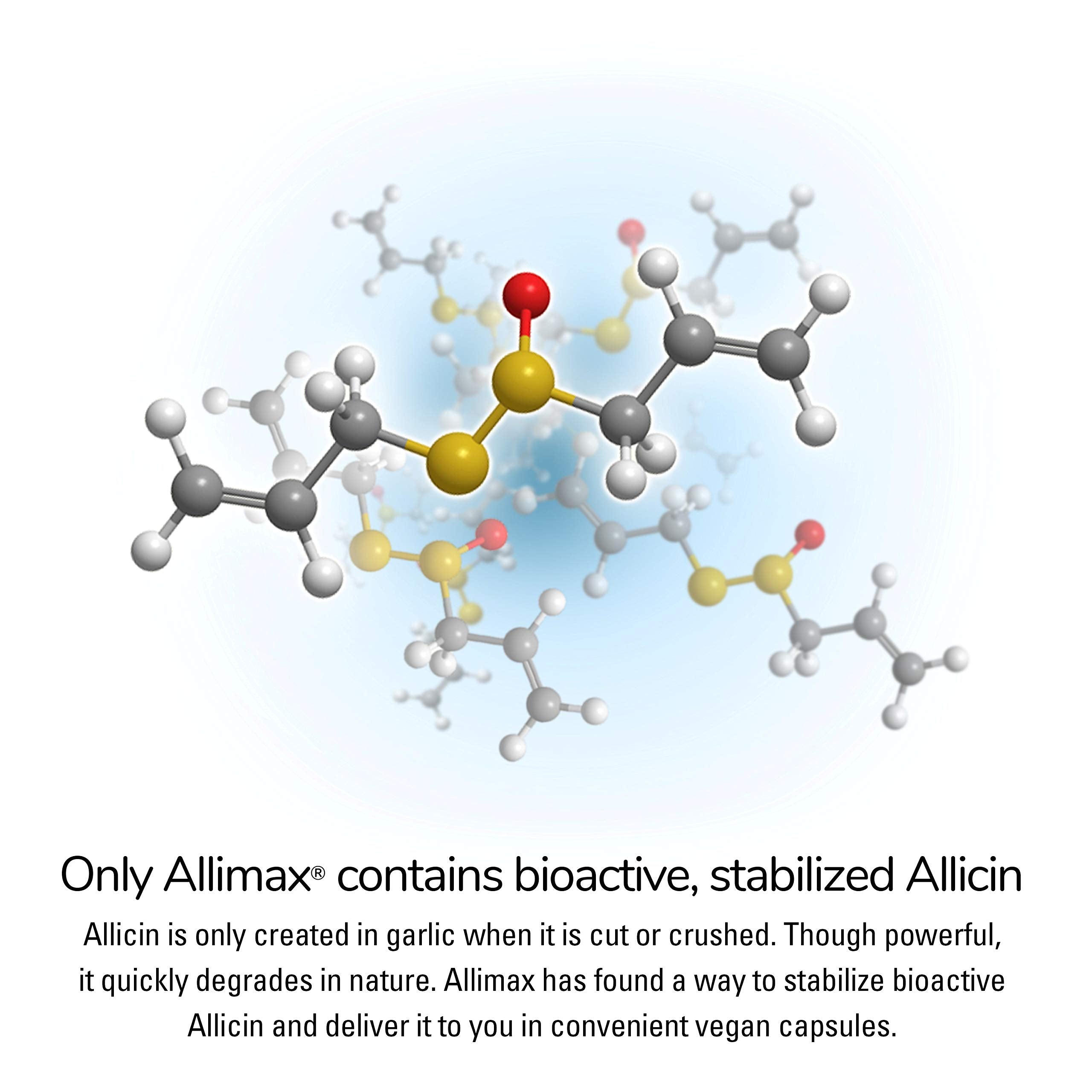Allimax Pro travel-friendly bottle demonstrates convenient daily-use capsules.