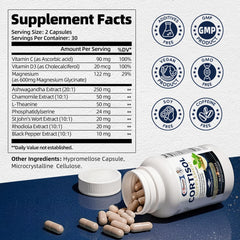 Alliwise Cortisol Supplement capsules for steady energy and calm.
