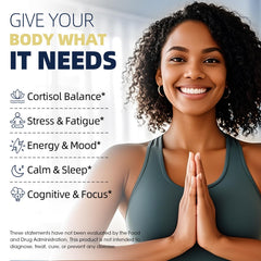 Alliwise Cortisol Supplement label closeup highlights vegan formula.