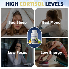 Alliwise Cortisol Supplement packaging front showcases balance concept.