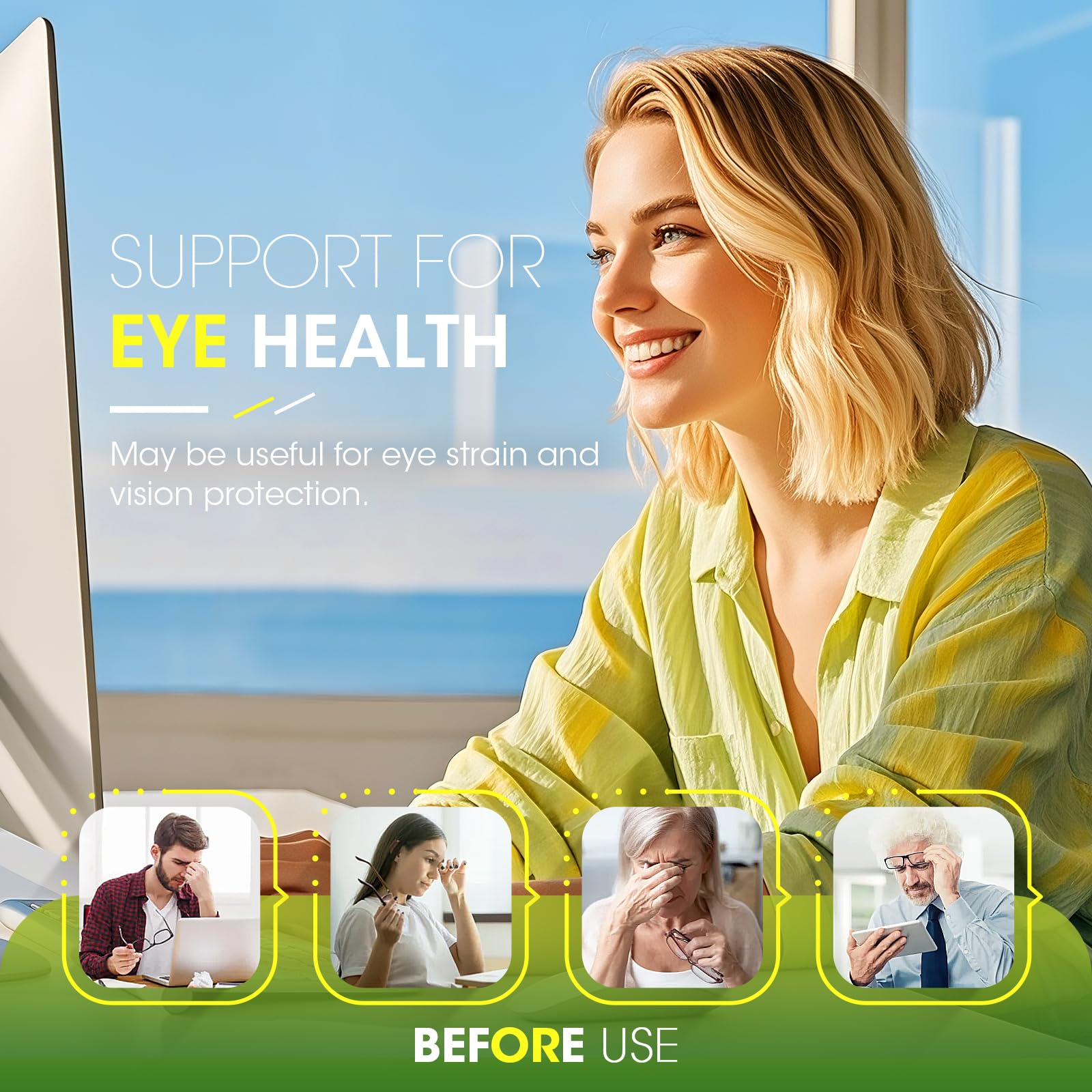 Alliwise Lutein Eye Vitamin vegan, non-GMO formula emphasizing clean daily intake.