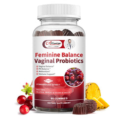 Alliwise Premium Feminine Balance Gummies bottle for daily comfort and balance.
