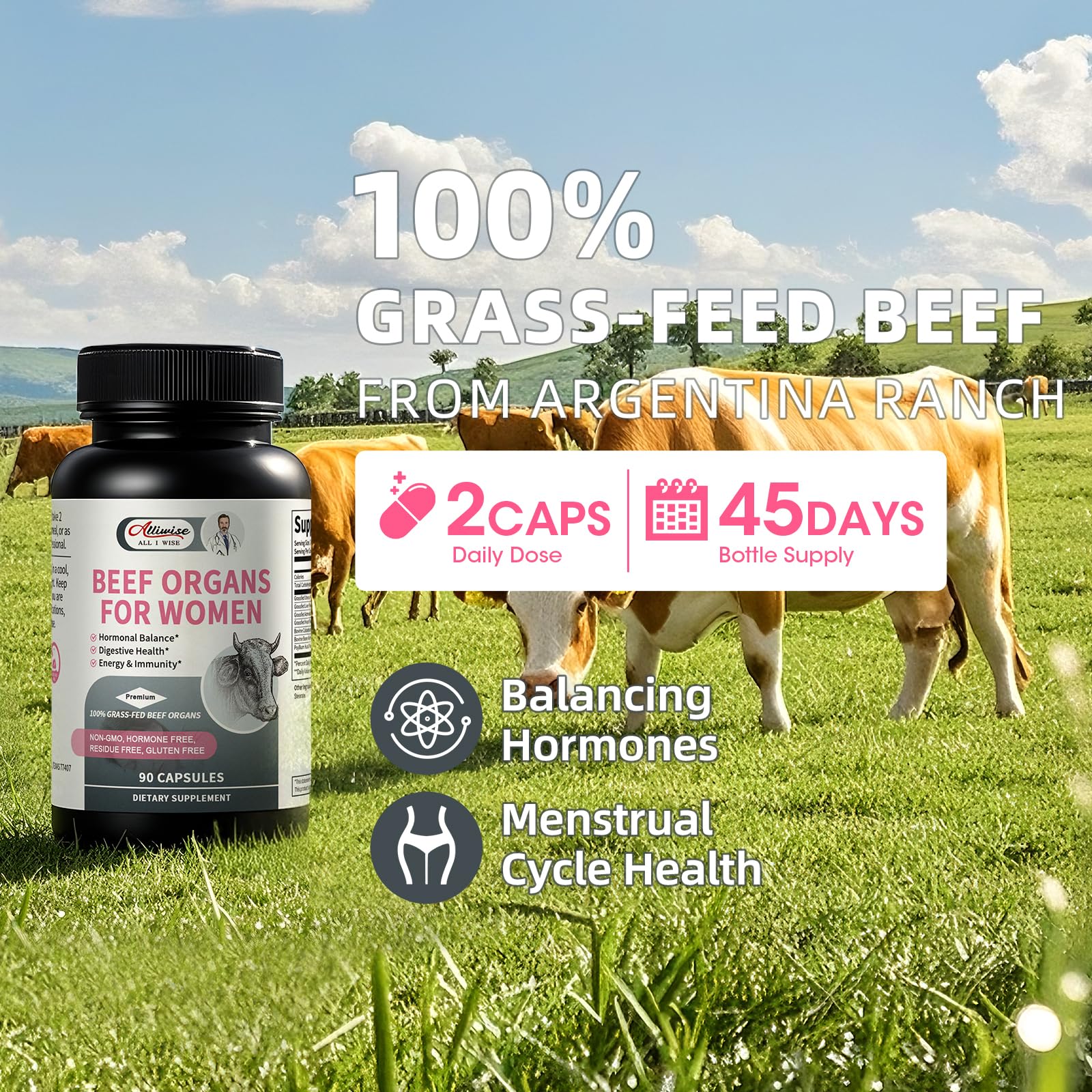 Alliwise two-capsule daily serving shown for easy routine