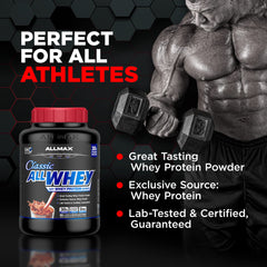 ALLMAX ALLWHEY Cookies & Cream shaker ready for on-the-go mixes.