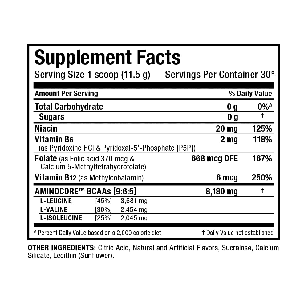 ALLMAX AMINOCORE flavor-taste test highlighting Sweet Tea profile.