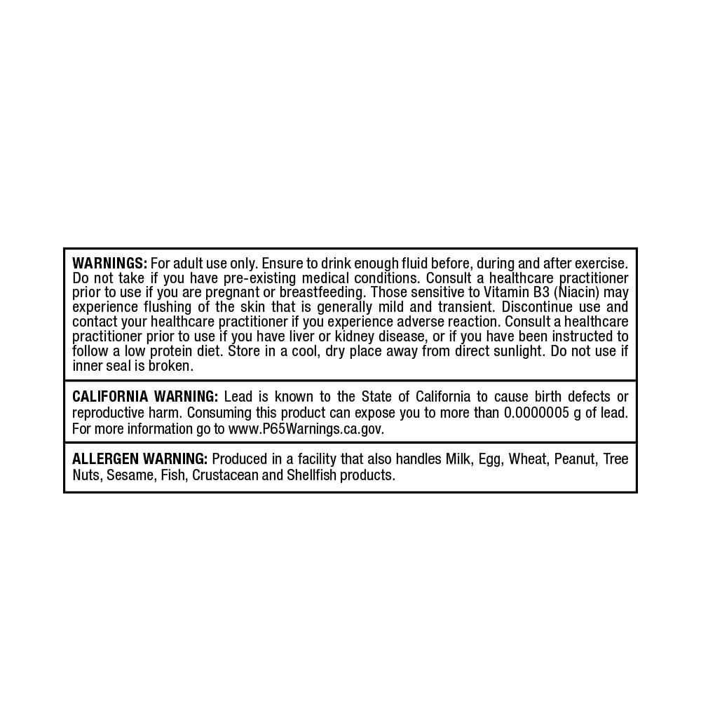 ALLMAX AMINOCORE nutrition panel confirms gluten-free formulation.