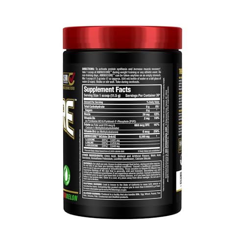ALLMAX AMINOCORE powder dissolves quickly in water for a smooth beverage.