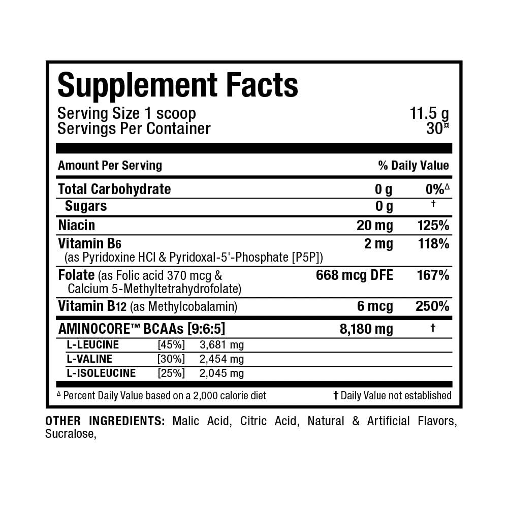 ALLMAX AMINOCORE taste sip captures enjoyable flavor and smooth texture