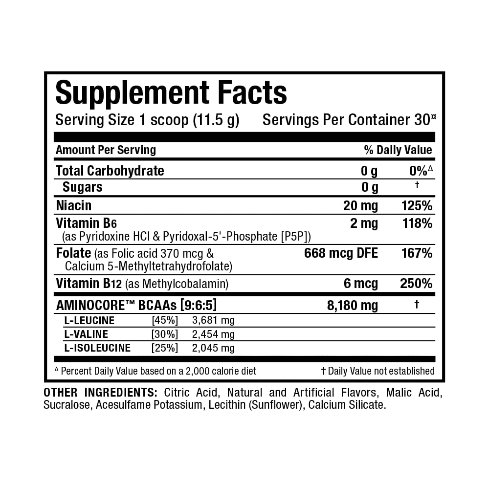 ALLMAX AMINOCORE Watermelon drink appears refreshing in a glass.