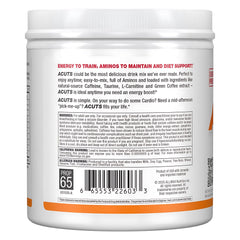 ALLMAX AMINOCUTS orange powder being stirred in water for quick, smooth mixing.
