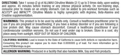ALLMAX Citrulline Malate preworkout mix ready to blend with a drink