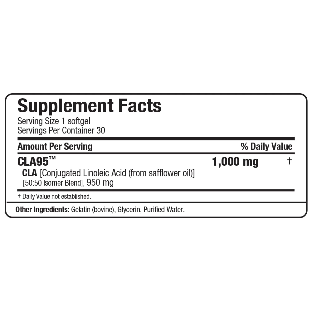 ALLMAX CLA label confirms cGMP quality and rigorous testing.