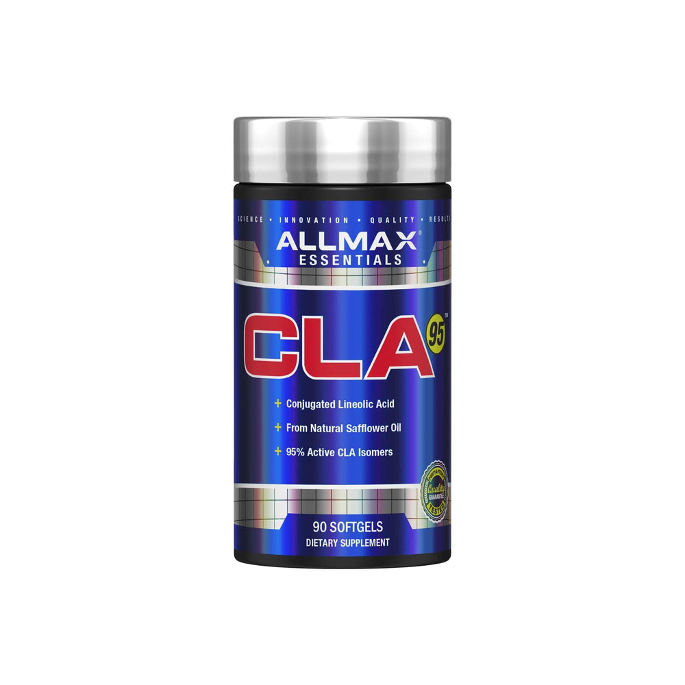 ALLMAX CLA softgels bottle front view for body composition support