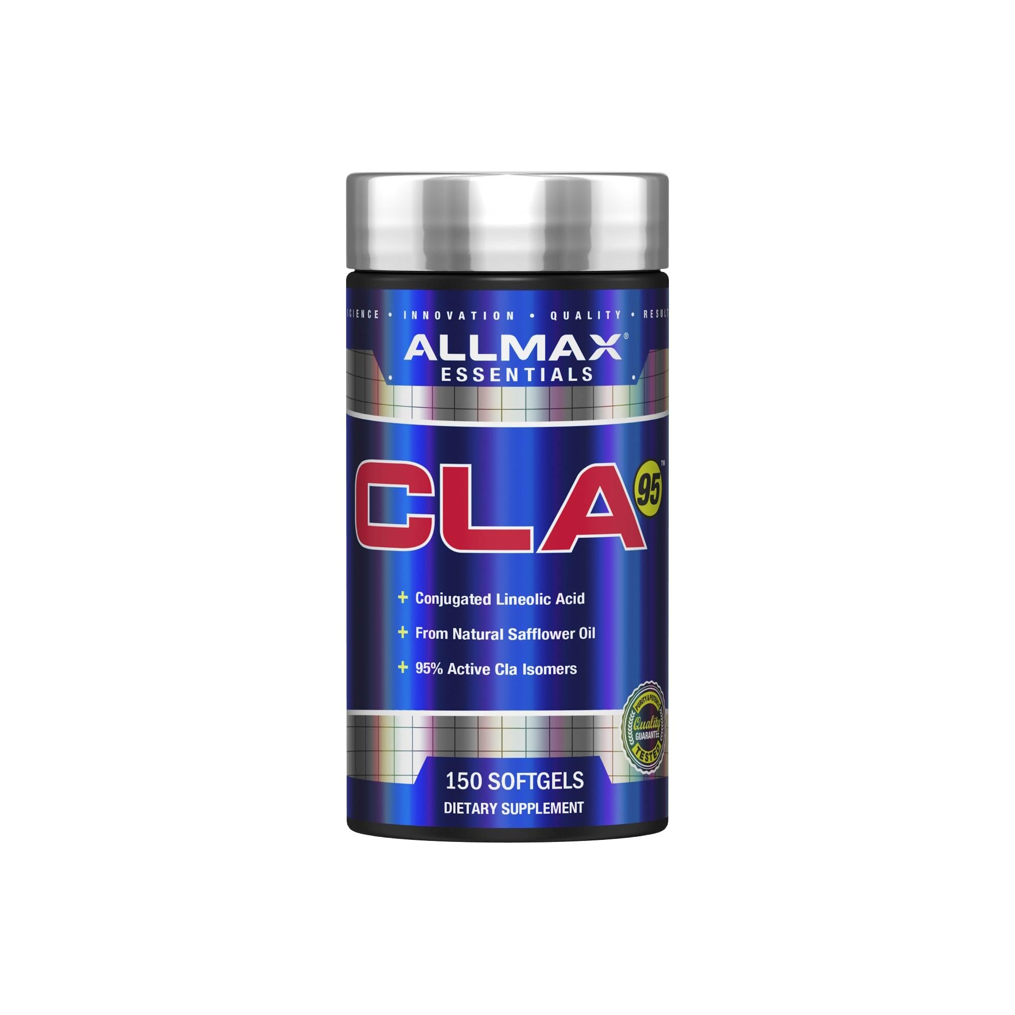 ALLMAX CLA95 softgels bottle supports daily body composition goals.
