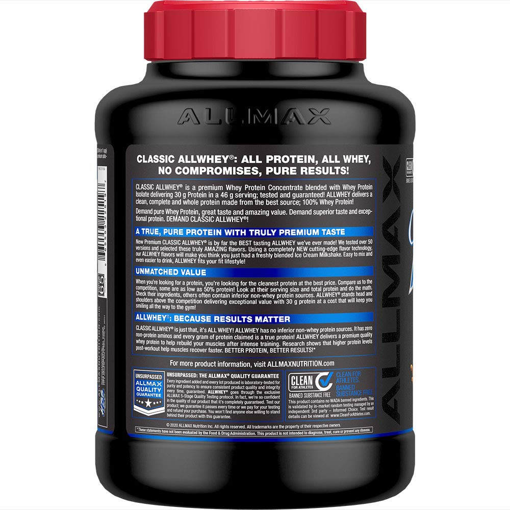 Allmax ALLWHEY Chocolate Peanut Butter 5 lb jar packaging