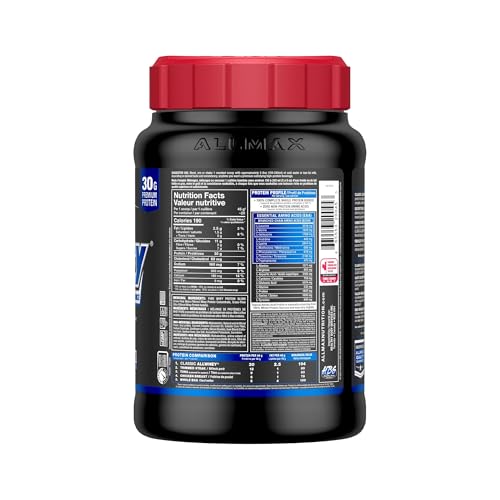 Shaker bottle blends ALLWHEY Vanilla smoothly with water or milk.