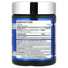 Allmax EGT 20+ capsules image showcasing product texture and antioxidant-friendly ingredients for daily wellness.