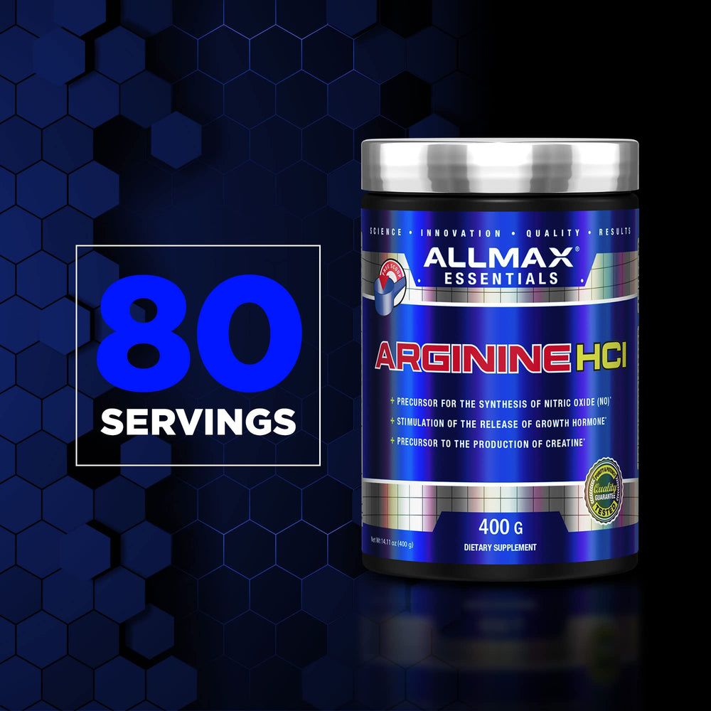 ALLMAX Essentials Arginine HCL highly bioavailable for improved absorption
