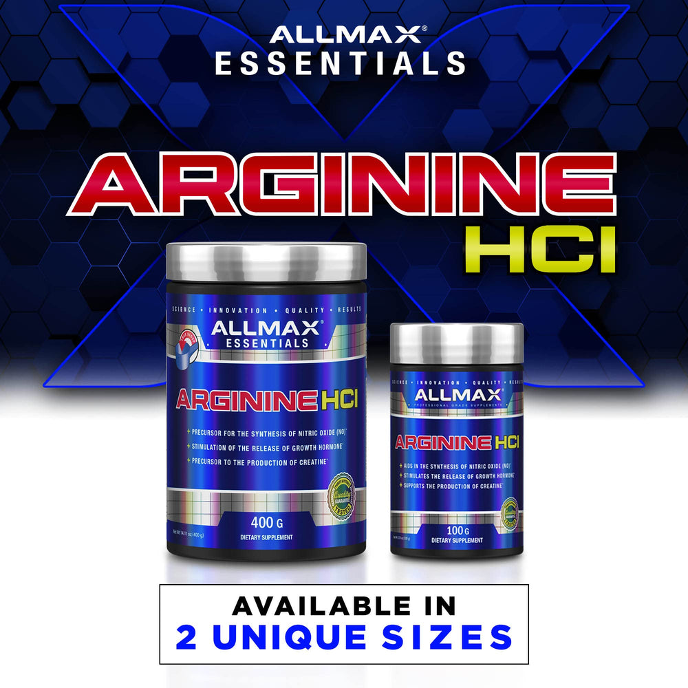 ALLMAX Essentials Arginine HCL fermentation purity ensures high purity
