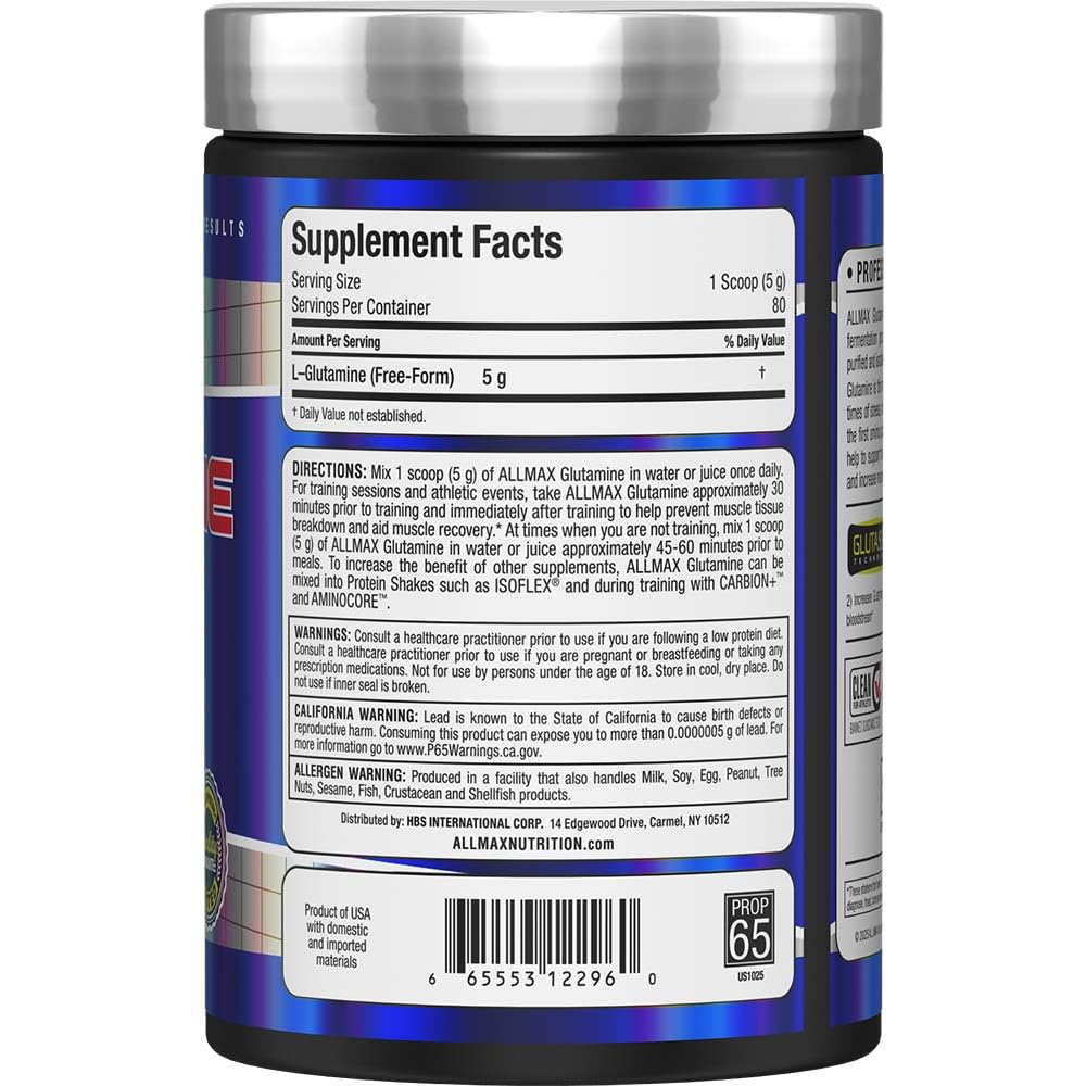 ALLMAX Essentials Arginine HCL supports nitric oxide for better blood flow during training