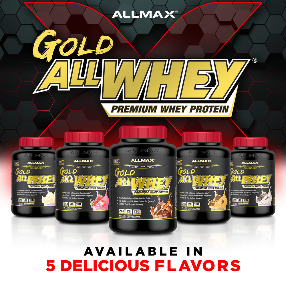 AllMax Gold AllWhey gluten-free label signaling easy digestibility