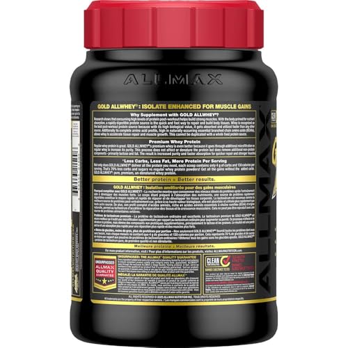 AllMax Gold ALLWHEY shake in glass demonstrates smooth blend and convenient post-workout use.