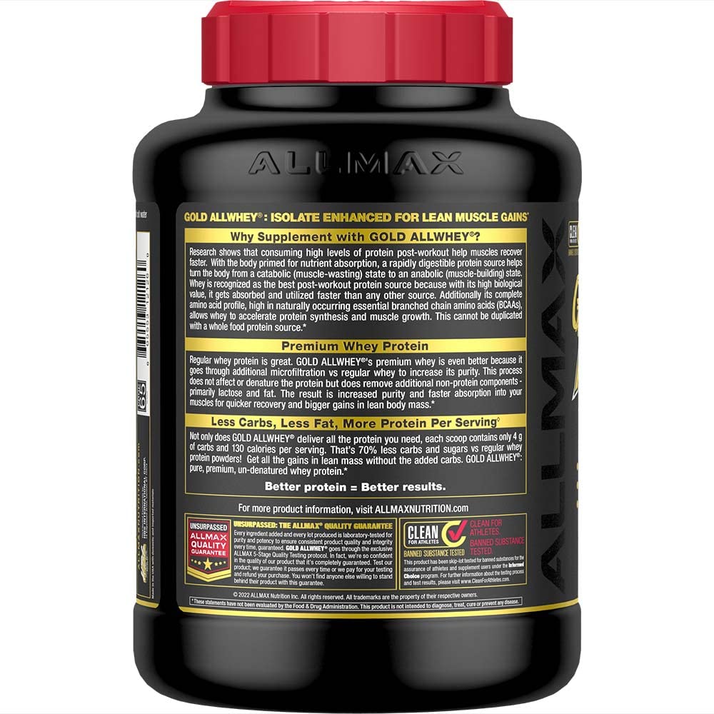 ALLMAX Gold ALLWHEY vanilla shake being prepared for post-workout refresh