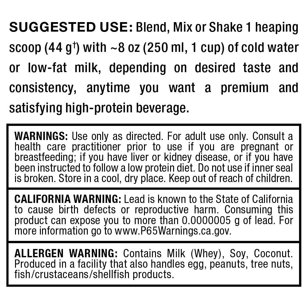 Zero sugar claim highlighted on HEXAPRO packaging.