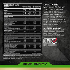 ALLMAX Impact Pump Xtreme tub back highlights ingredients and stimulant-free formula for focused training.