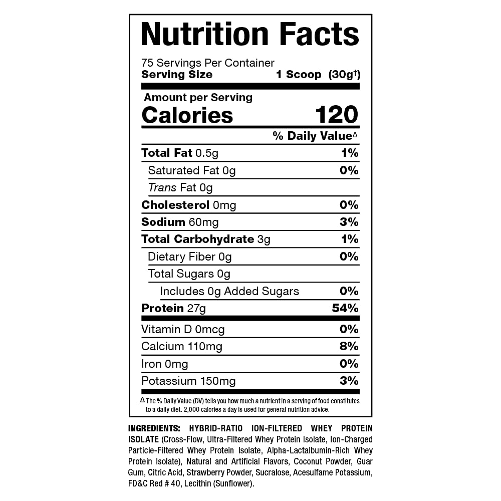 Allmax ISOFLEX 5-pound tub offers long shelf-life.