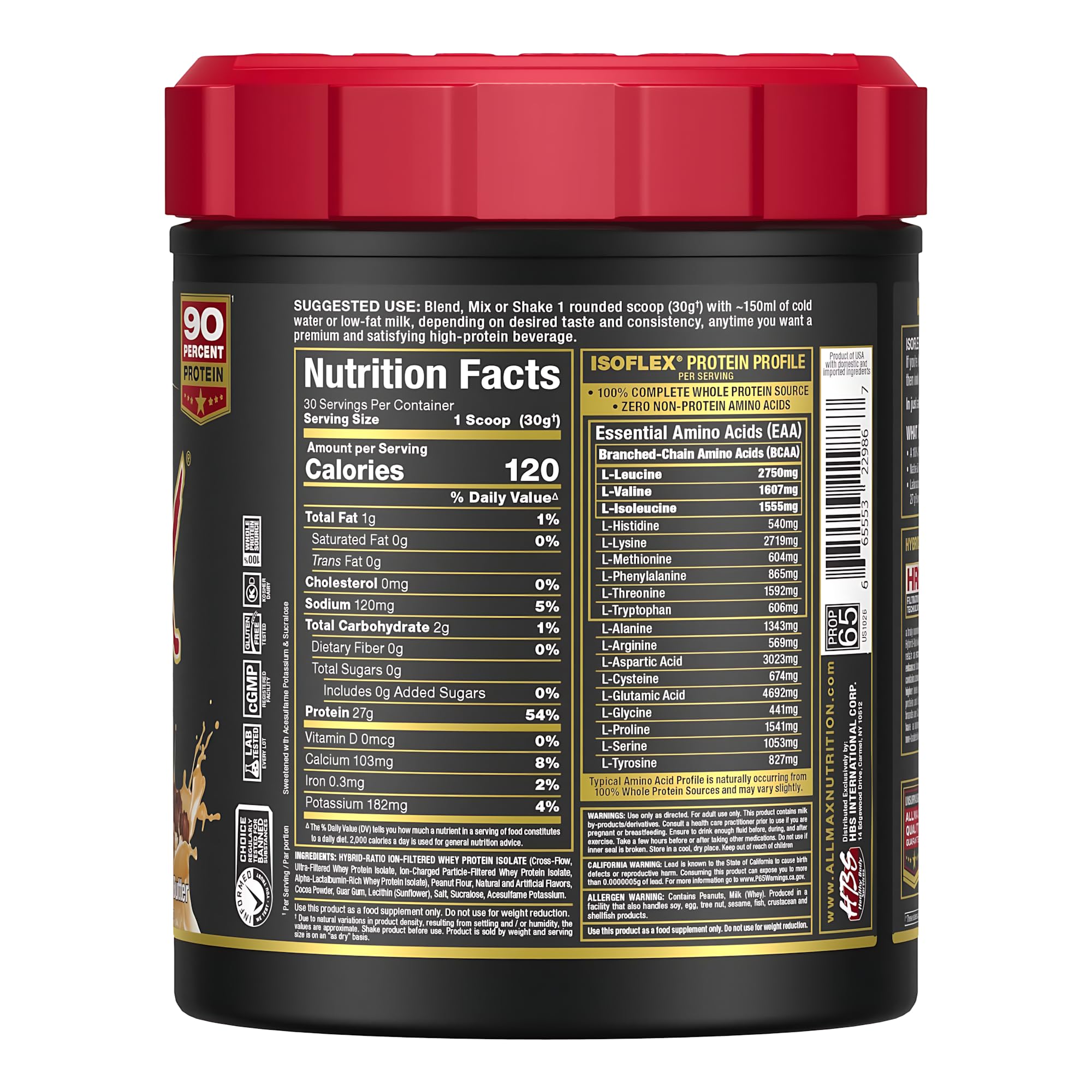 ALLMAX ISOFLEX powder scoop for precise serving measurements