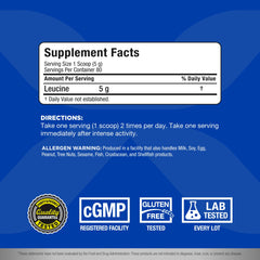 ALLMAX Leucine powder scoop for easy post-workout fueling.