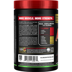 Allmax MuscleAA Xtreme bottle close-up with label visible supports hydration and recovery