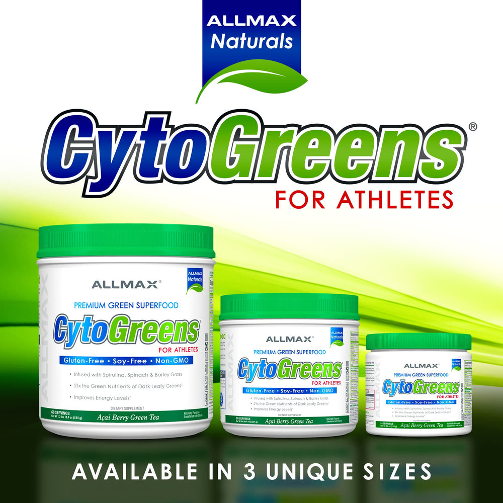 AllMax Naturals CYTO-Greens glass being stirred for a smooth mix