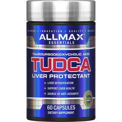 ALLMAX TUDCA+ bottle with 60 capsules for daily use.