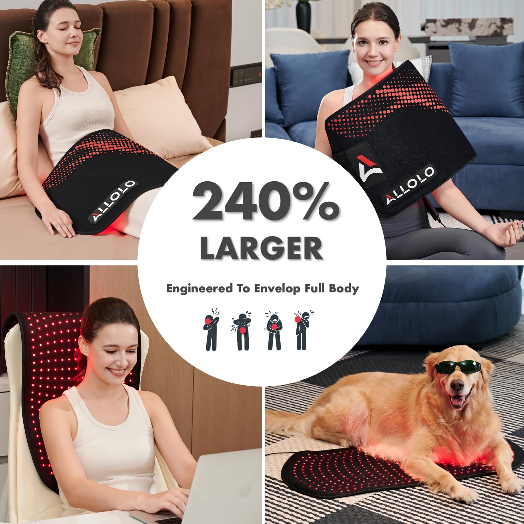 Allolo home-use scene showing convenient at-home therapy setup