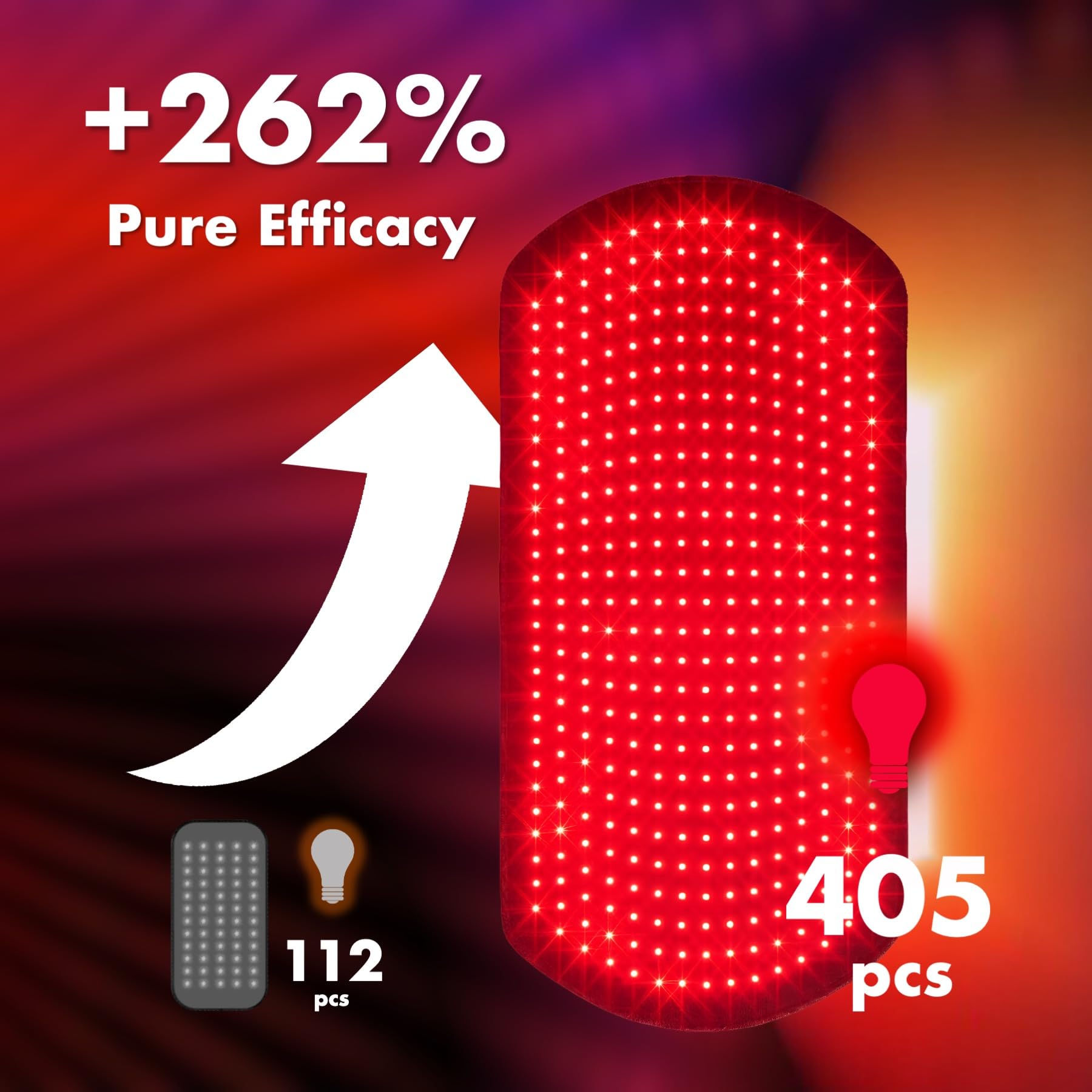 Allolo 405 LED beads close-up highlighting red and near-infrared output