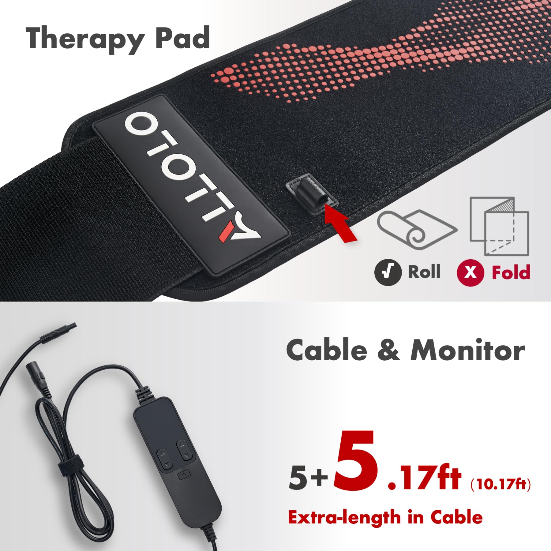 ALLOLO red light belt portable design for on-the-go therapy